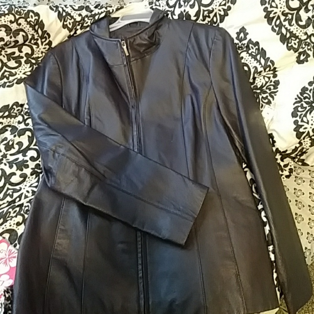 Purple leather jacket